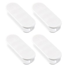 DAILYSHARE 黏貼式簡約迷你門把 3.2 x 9 x 2 cm 2入, 2個, 白色