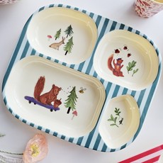 rice 丹麥兒童餐盤, 松鼠, 1個, 單品