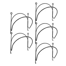 American Road 多用途壁掛式鐵製紅酒架 YK102, 黑色, 5個