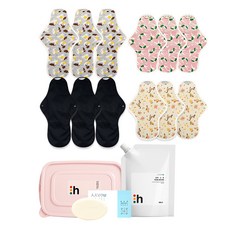 hannahpad 布衛生棉綜合入門組合 顏色隨機 12款護墊 洗滌組, 1套, 中型, 6頁