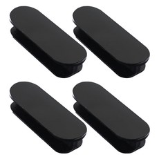 DAILYSHARE 黏貼式簡約迷你門把手 3.2 x 9 x 2 cm 2入, 2個, 黑色