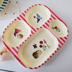 rice 丹麥兒童餐盤, 紅色蘑菇, 1個, 單品