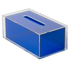 banaco 方形壓克力面紙盒, 藍色, 1個