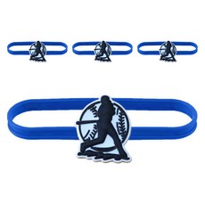 微笑棒球隨行杯玻璃杯識別標記鏈, 4個, 棒球5