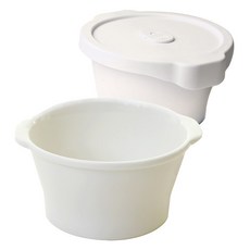 Iwooa Ongi 陶瓷密封微波爐飯碗, 2個, 象牙白