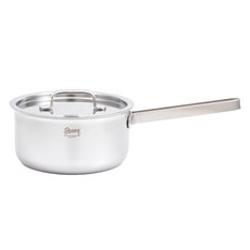 無煙磨製5層不鏽鋼不鏽鋼單柄鍋, 單一顏色, 16cm, 1個