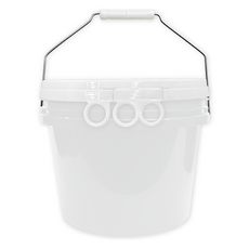 월드크린 다용도 휴대용 세차버킷 + 뚜껑 세트, 7L, 화이트