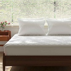 아망떼 국내산 무소음 모달 침대패드, 화이트