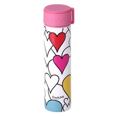 FRench Bull 316不鏽鋼矽膠掛繩迷你隨行杯, 彩虹愛心, 1個