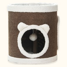 개과천선 고양이 넛그로브 타워 스크래쳐, 화이트 브라운, 1개