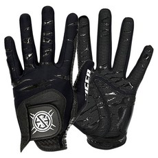 SEVEN HILLS 女款老虎圖案矽膠機能高爾夫手套 雙手用, 1組, 黑色