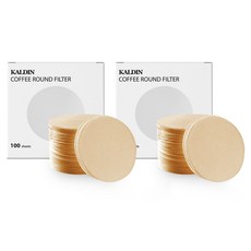 칼딘 모카포트 포터필터 여과지 더치커피기구 올 라운드 필터 브라운 51mm, 2개, 100개입