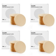 칼딘 모카포트 포터필터 여과지 더치커피기구 올 라운드 필터 브라운 51mm, 4개, 100개입