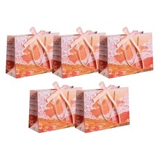 Toppia 簡約夕陽橫式購物袋, 5個, 混合顏色