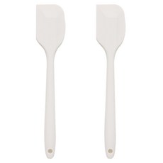 矽膠嬰兒副食品大型烹飪工具刮刀 大, 2個, 白色