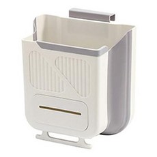 셀리빙 길이조절 걸이형 쓰레기통, 밀크화이트