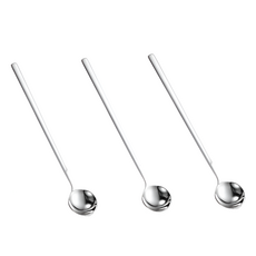 홈픽리빙 304 스테인레스 롱 원형 스푼, 3개, 단품