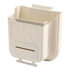 셀리빙 길이조절 걸이형 쓰레기통, 오프화이트