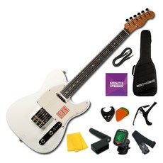 벤티볼리오 엘비스 프레슬리 입문용 일렉기타 엘비스 프레슬리 시그니처 세트, 멜로우 화이트, 1세트, ET200S