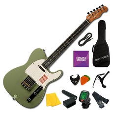 벤티볼리오 엘비스 프레슬리 입문용 일렉기타, 브리티쉬 그린, 1개, ET200S