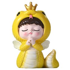 Atihome 蛇年可愛夢幻寶寶工藝裝飾品 TYPE01, 黃色