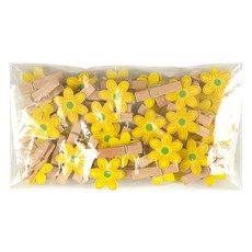 Uniart 大容量造型木夾 36入, 花朵, 1個