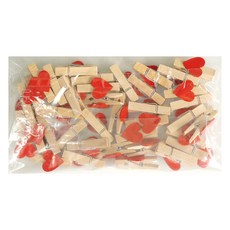 Uniart 大容量造型木夾 36入, 愛心, 1個