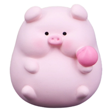 B2WIN 可愛壓鑄快樂小豬 3件裝飾品, 1個, 混合顏色