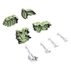 Bestom 按壓式切模 櫻花4款 + 花瓣4款 套組, 1套, 綠色+白色