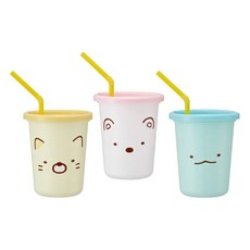 Skater 吸管杯3件組 SIH2ST, 1套, 角落小夥伴, 320ml