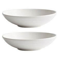 ModernJi 簡約日式麵碗 小 直徑 20.3cm x 高 5.5cm YJ702, 白色, 2個