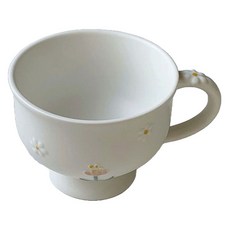 摩登風圓形陶瓷小雛菊咖啡杯 G 15*11.5*9.5cm YJ749, 1個, 混色