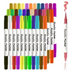 DADA 雙頭裝飾刷具壓克力顏料麥克筆, 1組, 36色