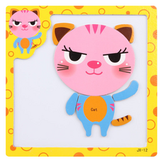 Toybean 磁性拼圖 貓, 7件, 1個