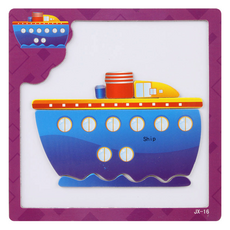 Toy Bean 磁鐵拼圖 汽船, 1個, 6件