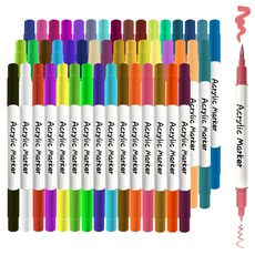 다다 듀얼팁 데코 브러쉬 아크릴 페인트 마카펜, 48색, 1세트