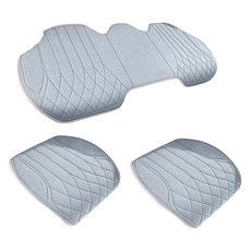 Ez2mk 스타일리쉬 사계절 차량용 방석 앞좌석 2p + 뒷자석 세트 MS-370, 라이트블루, 1세트