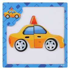 Toy Bin磁鐵拼圖 車子, 1個, 5piece