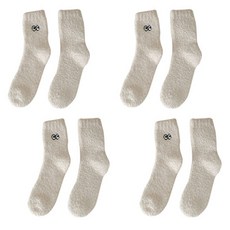 소니오 여성용 폭신 땡글이 패션 양말 4켤례 세트