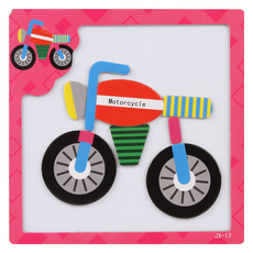 玩具豆 磁吸拼圖 機車, 1個, 8件