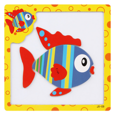 Toy Bin磁鐵拼圖 魚, 1個, 5piece