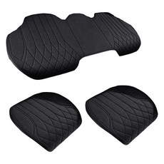 Ez2mk 스타일리쉬 사계절 차량용 방석 앞좌석 2p + 뒷자석 세트 MS-370, 블랙, 1세트