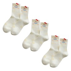 소니오 여성용 파스텔 애니멀 패션 양말 3켤례 세트
