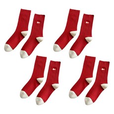 소니오 여성용 데일리 하트 패션 양말 4켤례 세트