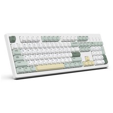 한성컴퓨터 3모드 듀얼 가스켓 유무선겸용 일반형 기계식 키보드 40g, Matcha Cream +  PINK SALT, TFG Cloud CF, 제조사축