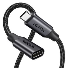 UGREEN 綠聯 Type-C M-F USB 3.1 / 3.2 Gen2 10Gbps 延長線, 黑色, 0.5m, 1個