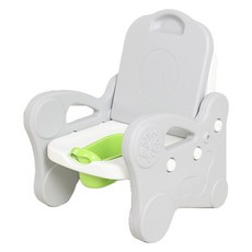 Miru 童用3合1學習馬桶組, 兒童廁所+坐式馬桶, 白色 綠色
