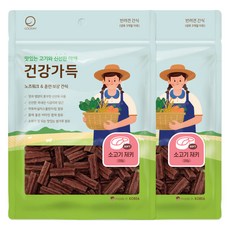굿데이 강아지 건강가득 간식 져키, 소고기, 250g, 2개 소고기, 250g, 2개