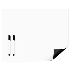 두문 간편하게 붙이는 고무자석 화이트보드 + 보드마커 2p 세트