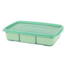 EASY&FREE Wave Keep 6格保鮮盒組 綠色 1700ml, 保鮮盒 1700ml, 1組